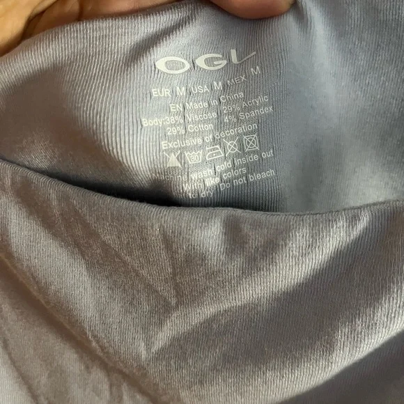 OGL Soft Blue Tank Top Brami Ruched Medium - Picture 3 of 3